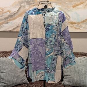 NWOT Patchwork Floral Top